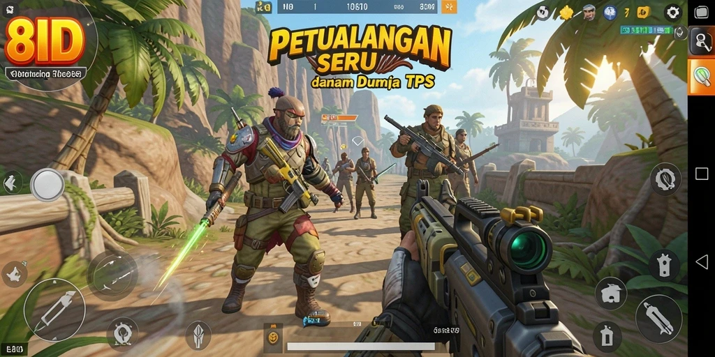 Tampilan aksi mendebarkan dalam gameplay TPS 8ID.