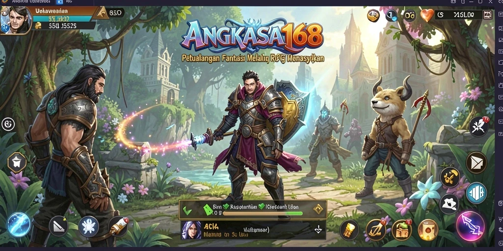 Tampilan gameplay RPG yang seru dan menegangkan di ANGKASA168.
