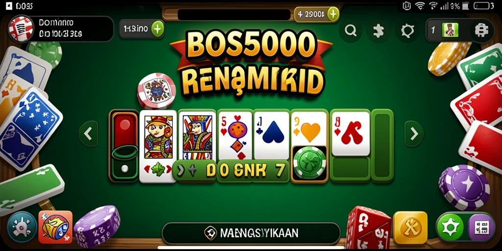 Tampilan seru gameplay Domino di BOS5000