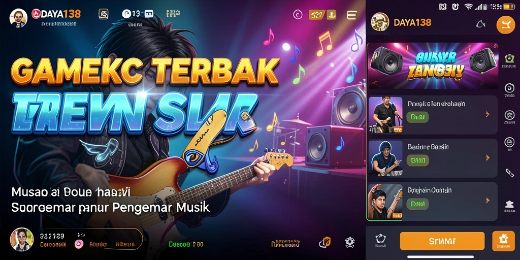 Tampilan gameplay interaktif DAYA138 dengan berbagai pilihan musik.