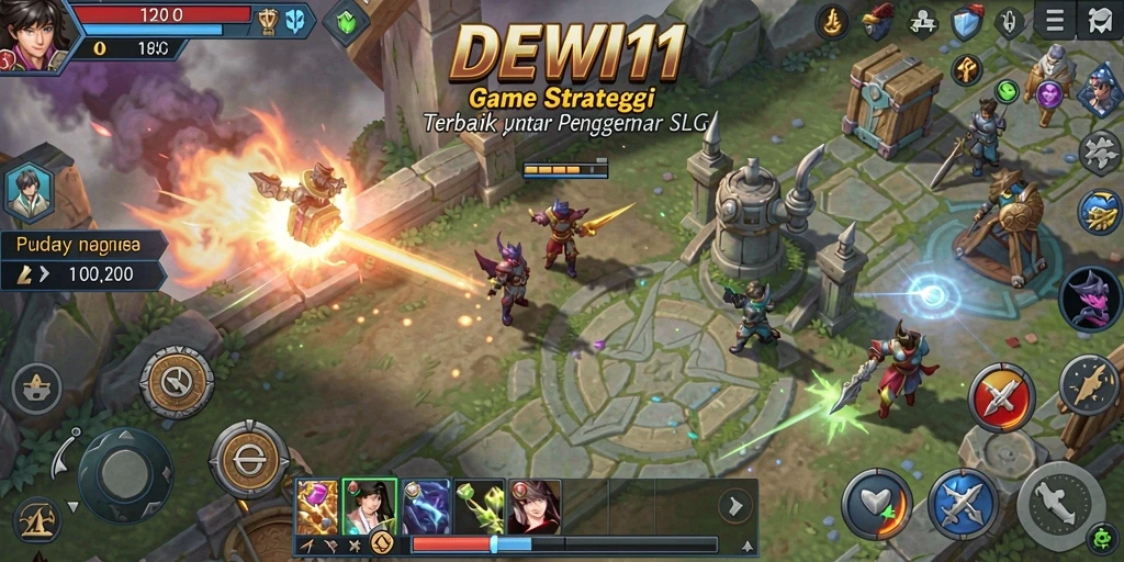 Tampilan gameplay DEWI11 yang mendebarkan dan penuh strategi.