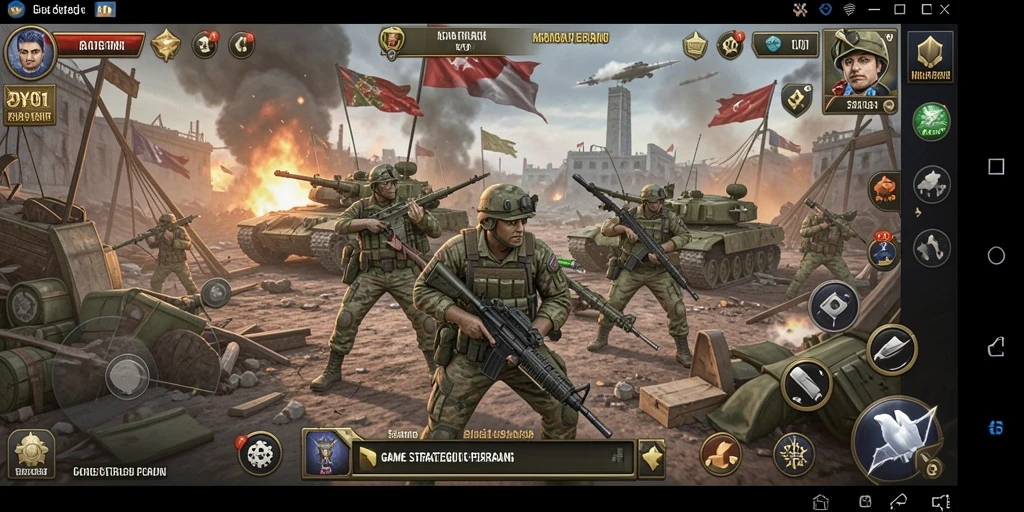 Tampilan gameplay pertempuran yang epik di DY01.