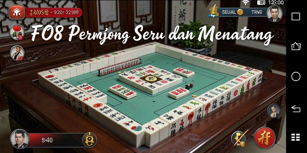 Tampilan menarik dari gameplay Mahjong di FO8.