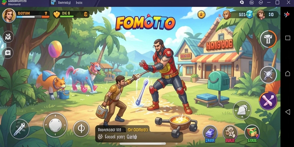 Screenshot FOMOTOTO menampilkan gameplay seru dan menarik.
