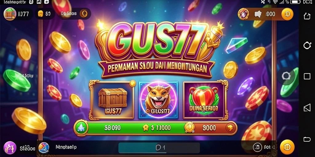 Tangkapan layar utama GUS77 menampilkan gameplay yang menegangkan dari permainan Slot.