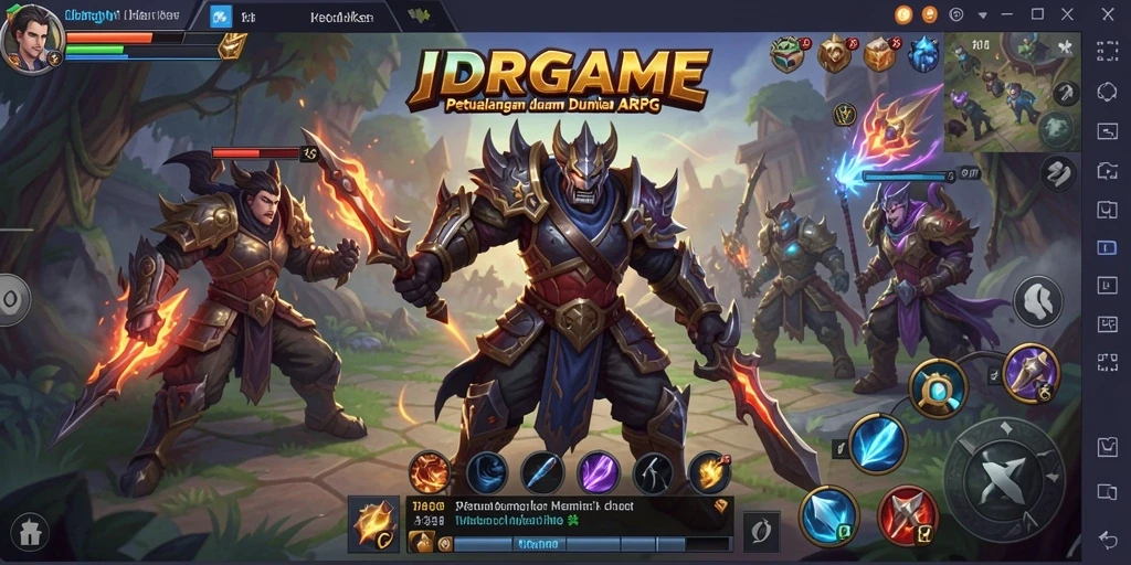 Tampilan gameplay memikat dengan aksi pertempuran seru dalam IDRGAME.