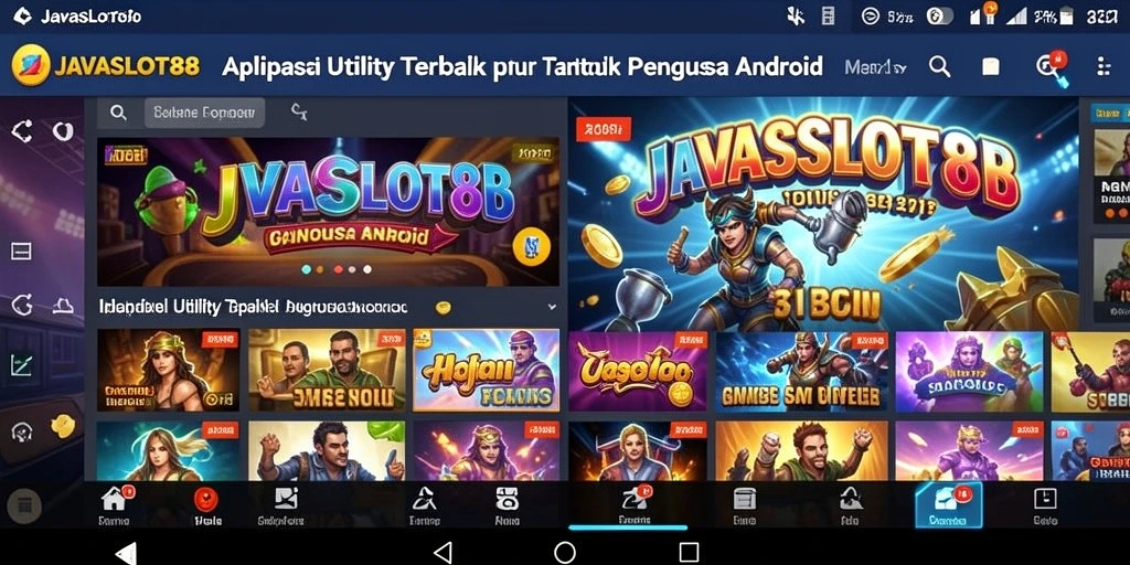 Tampilan antarmuka sederhana dan fungsional dari JAVASLOT88.