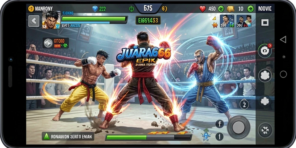 Tampilan gameplay JUARA666 yang menakjubkan dalam aksi Fighting.
