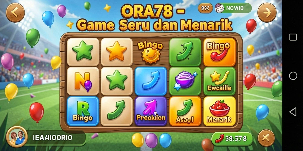Tampilan gameplay Bingo yang seru di ORA78.