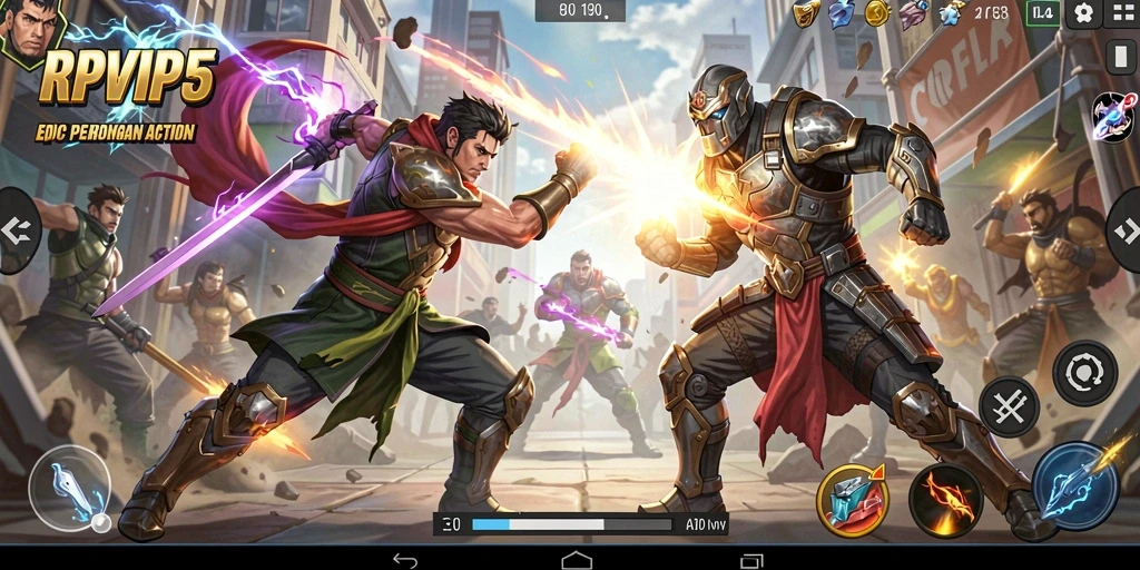 Gambaran gameplay yang mendebarkan dan intens dalam RPVIP5.