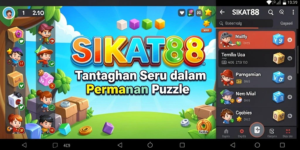 Tampilan gameplay yang menarik dari SIKAT88, penuh tantangan puzzle.