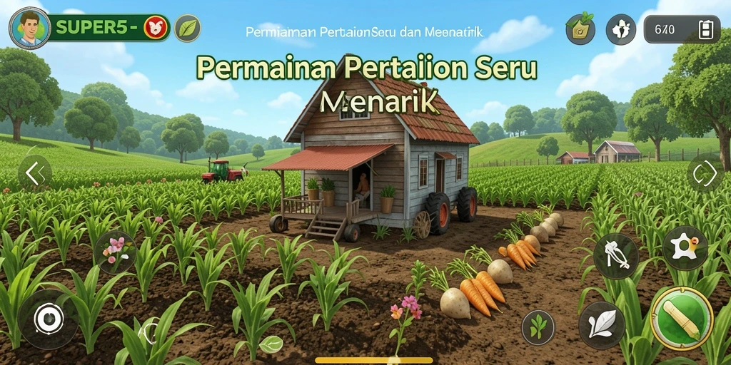 Gameplay seru di SUPER5 dengan berbagai pilihan tanaman.