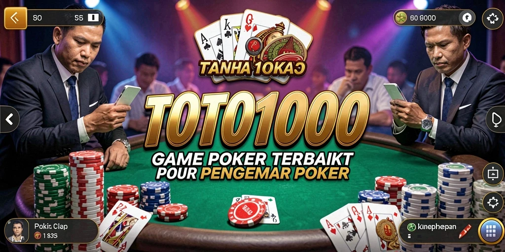 Screenshot gameplay TOTO1000 menampilkan aksi seru di meja Poker.