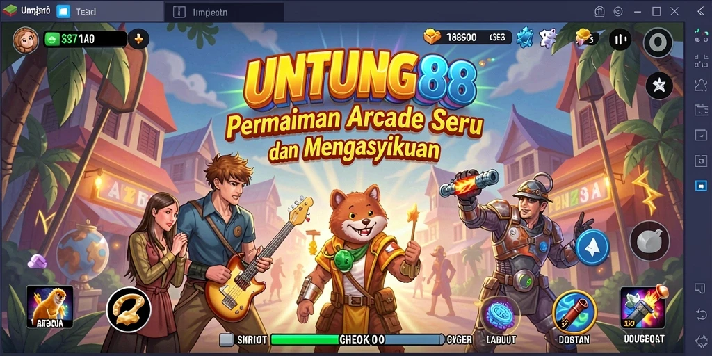 Screenshot gameplay seru UNTUNG88 menampilkan aksi pemain dalam level arcade.
