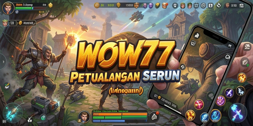 Screenshot gameplay <strong>WOW77</strong> yang menampilkan aksi petualangan yang mendebarkan.